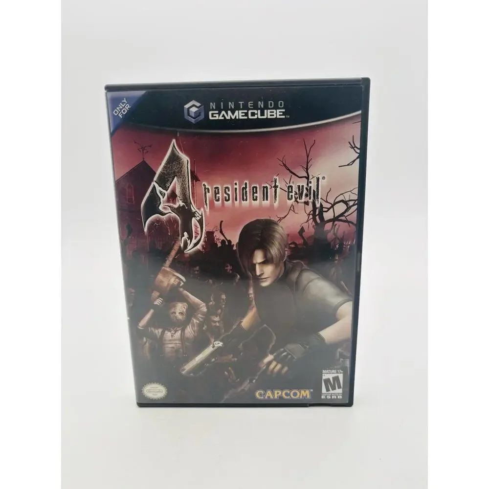 Resident Evil 4 Nintendo GameCube Complete CIB Black Label VG+ Condition